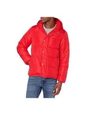 Puffer Jacket Red Jacket Men's Amazon Amazon Essentials Jackets Coats Amazon Essentials Mens